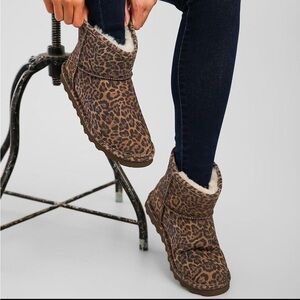 BearPaw Leopard Print Winter Boots